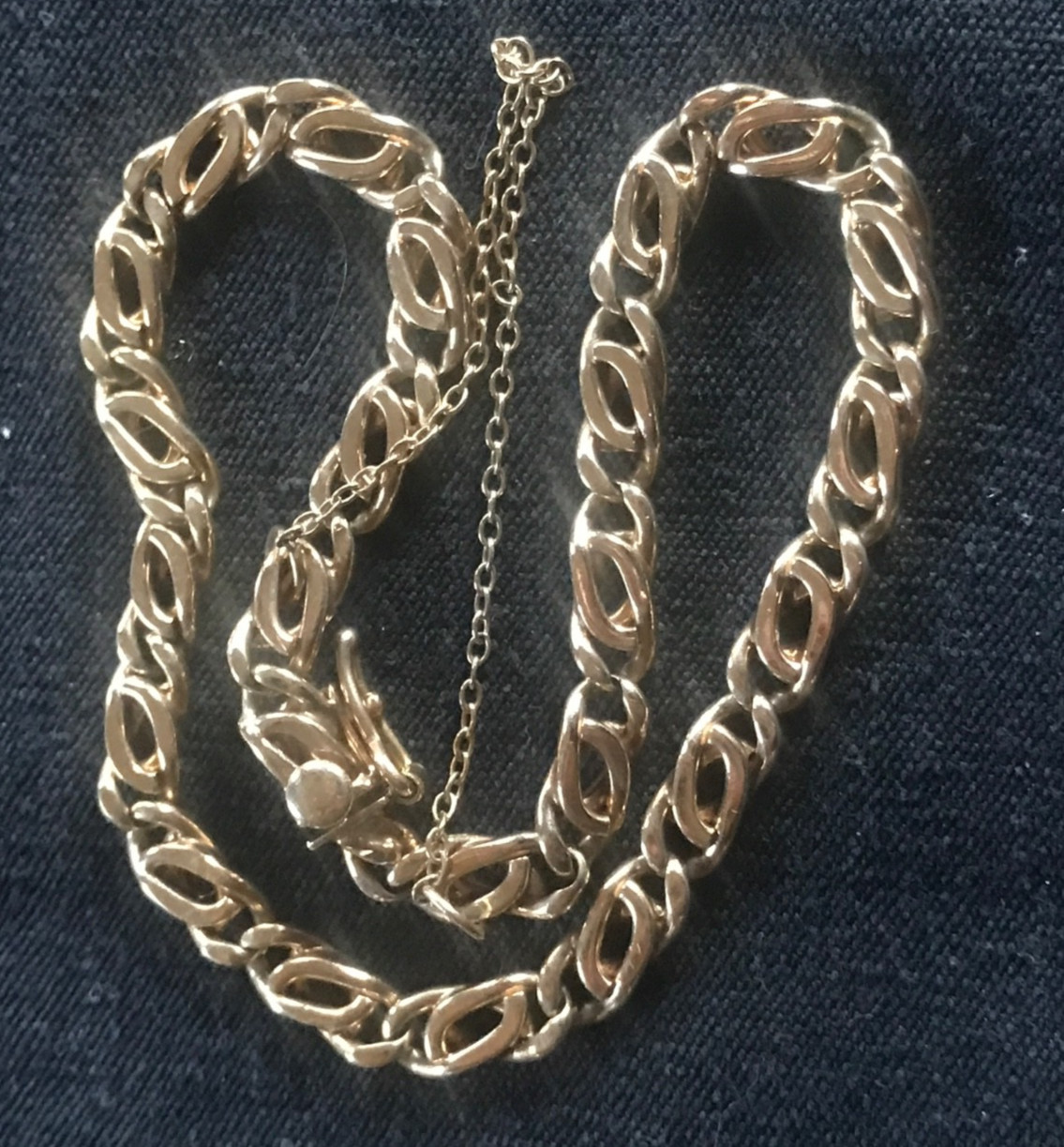 AUTHENTIC. 14K Solid Gold Thick Link  Bracelet. S… - image 14