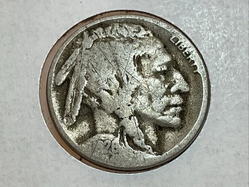 1926-S Buffalo Nickel in very good
