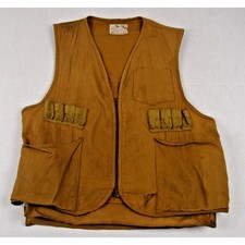 Vintage Hunting Vest Penneys Foremost Hunting Clothing Size L 50s 60s Tan