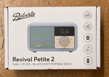 Roberts Revival Petite 2 DAB /FM Retro Bluetooth Radio - Duck Egg Blue NEW BOXED