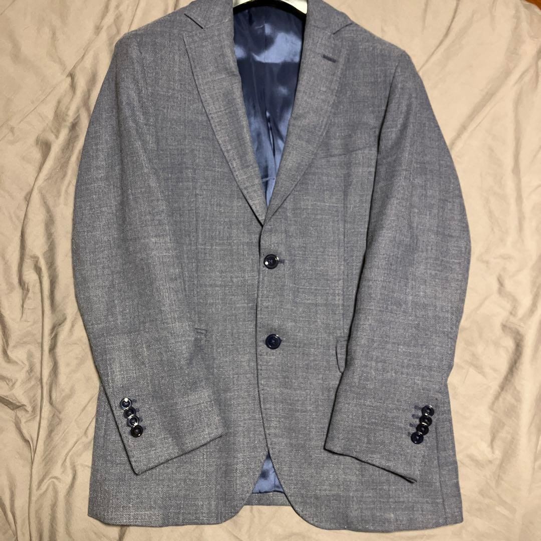 MASSIMO DUTTI Italian Fabric Jacket Blue Gray 46 thumbnail 16