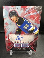 Zach Dean 2024-25 Black Diamond Rookie Gems Auto Red /10 #RGS-ZD St. Louis Blues