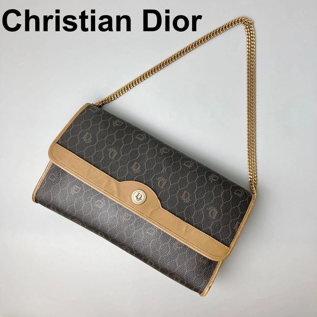 Sac bandoulière Christian Dior chaîne vintage authentique du Japon RA