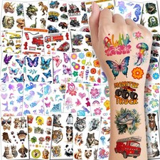 Temporary Tattoos for Kids - 320 Mixed Styles 36 Sheets Tattoo Stickers Set Fo