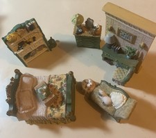 Avon Victorian Memories Miniature Furniture Collectibles Full House 19 Pieces