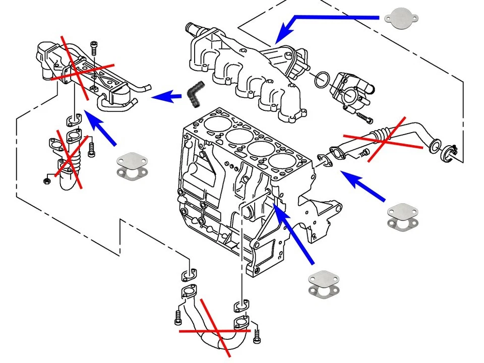 AGR Ventil Metall Dichtung für VW Audi Seat Skoda 1.2 1.6 2.0 TDI CR 2 CFF CAY - Bild 2 von 4