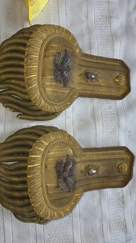 Antique US Navy Commander Epaulettes - Gold Bullion - Horstmann Phila - C. 1890