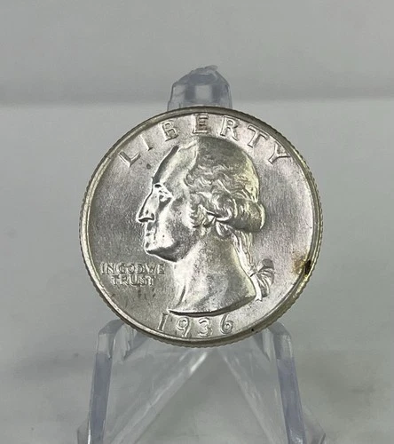 1936 Washington Quarter Gem BU 90% Silver Brilliant Uncirculated 25c