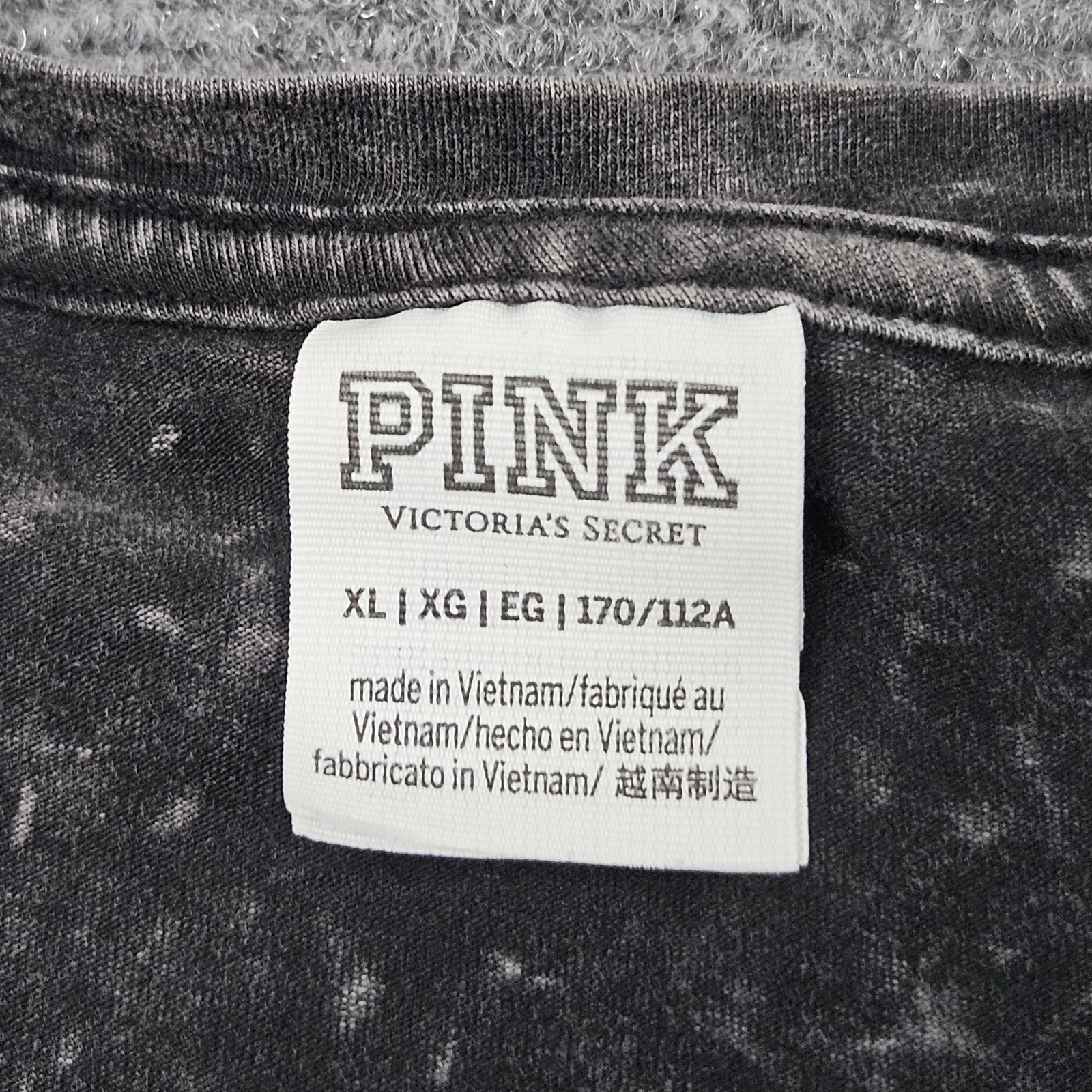 UNDERCOVER Abito Victorias Secret rosa A Line XL nero lavaggio acido pecs midi manica lunga