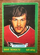 Dave Schultz Rookie Card RC 1973-74 O-Pee-Chee #166 Light Back. rookie card picture