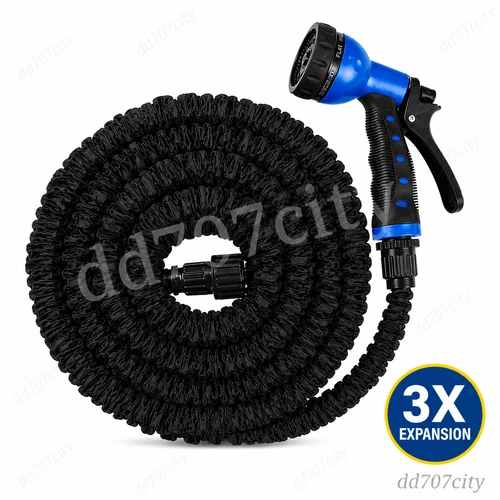 Expandable Flexible Garden Water Hose w/ Spray Nozzle 25FT 50FT 75FT 100FT