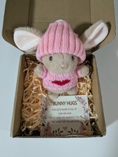 Bunny Hugs, Soft Bunny Dressed In Pink, Stuffed Animal