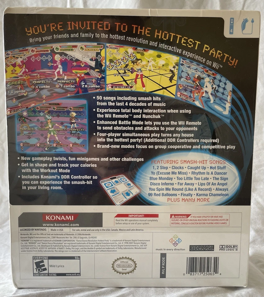 Dance Dance Revolution Hottest Party Box Controller Nintendo Wii Sealed DDR 2006 - Image 2 of 4