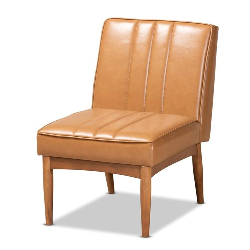 Baxton Studio Daymond Tan and Walnut Brown Finished Wood Dining Chair