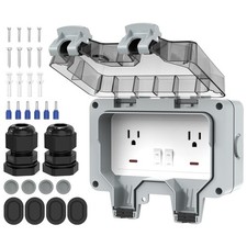 Outdoor Outlet Box, IP66 Waterproof Outdoor Outlet Box with Lockable Cover ...