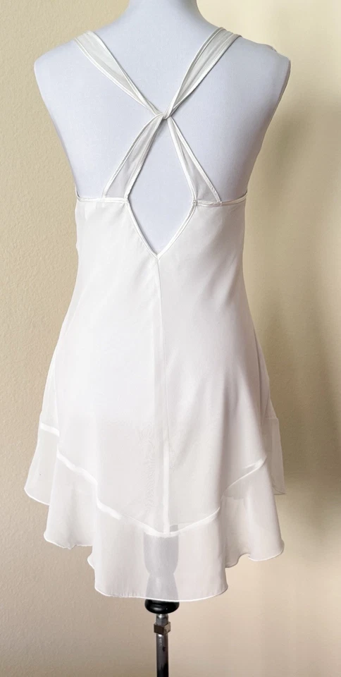 Vestido Babydoll Semi Transparente de Encaje - Vintage California Dynasty Chemise M Foto 2 de 4