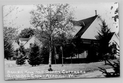 Quimby's Inn Averill VT Beaver Kill Queen Cottages RPPC Postcard