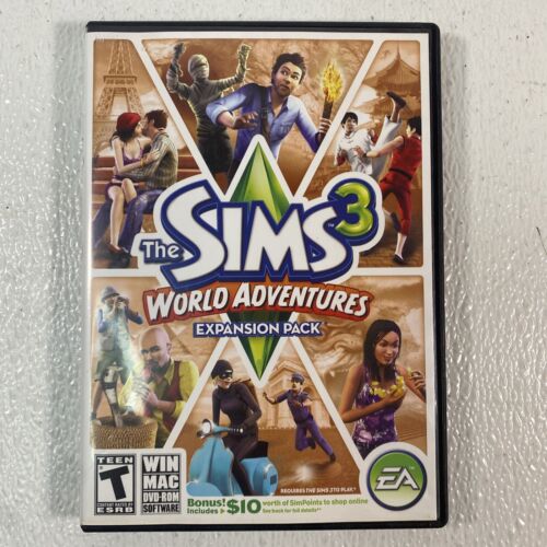 Sims 3: World Adventures DVD-ROM (Windows/Mac, 2009) complete W/Manual - Picture 1 of 3