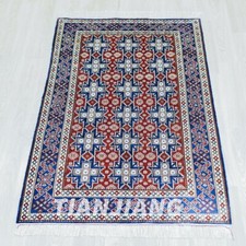 3x5ft Small All Over Handmade Carpets House Hand Knotted Silk Area Rug TJ282C