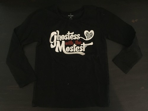 New OLD NAVY GIRLS size 3 3t shirt top Ghostess the mostest Halloween costume