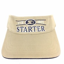 Vtg Starter Youth Sun Visor Spell Out Script Logo Fish Golf Beach Rap Hip Hop