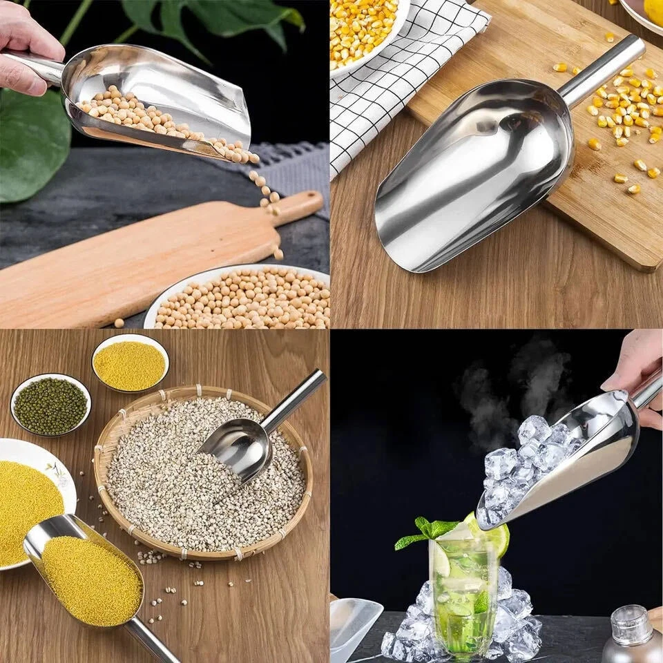 不锈钢勺条冰糖干货爆米花商用铲子12盎司 — 第 3/4 张图片