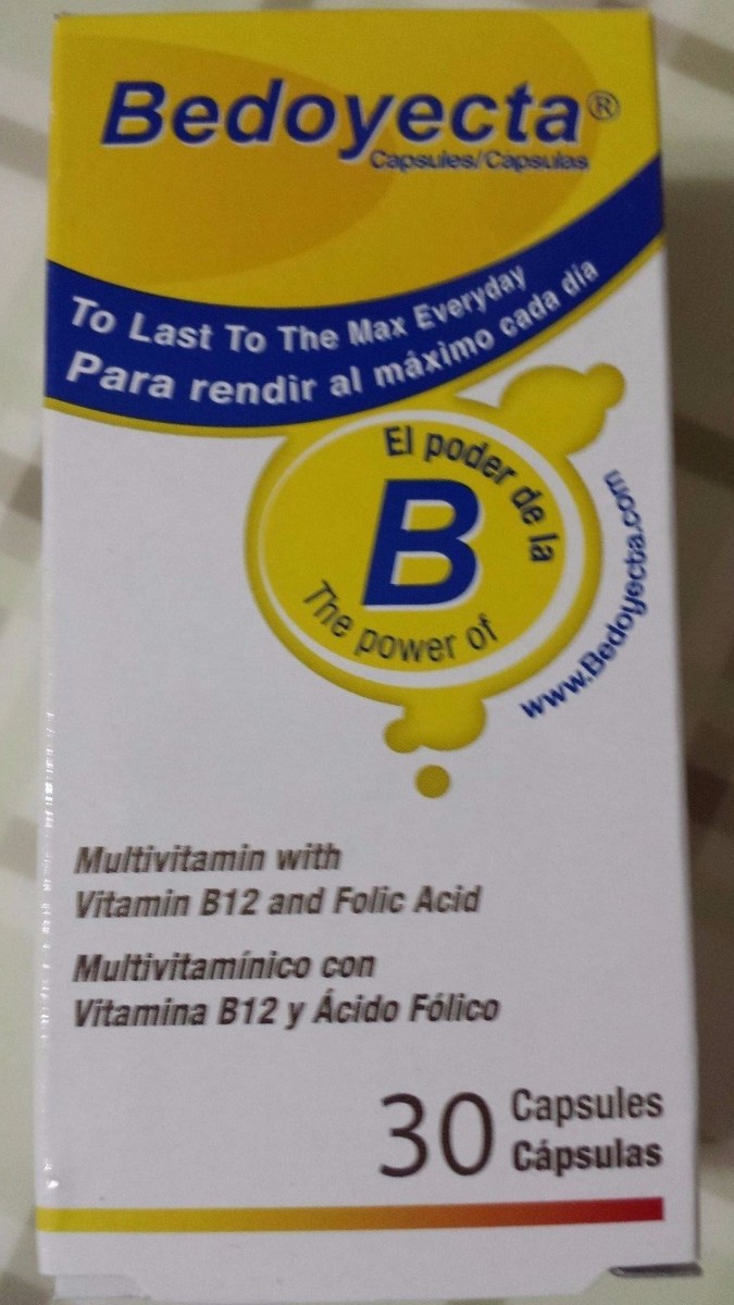 BEDOYECTA THE POWER OF B 30 CAPSULES 02/2027 VITAMIN B12 AND FOLIC ACID 301870977011| eBay