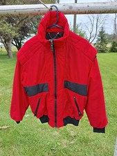 Vintage 80's Pacific Trail Red Down Water Resistant Puffer Jacket Size L