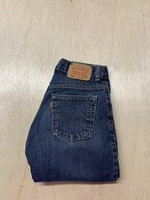 Levis 505 Boys Jeans Denim Blue Straight Leg Size 14 Slim Approx 25x26