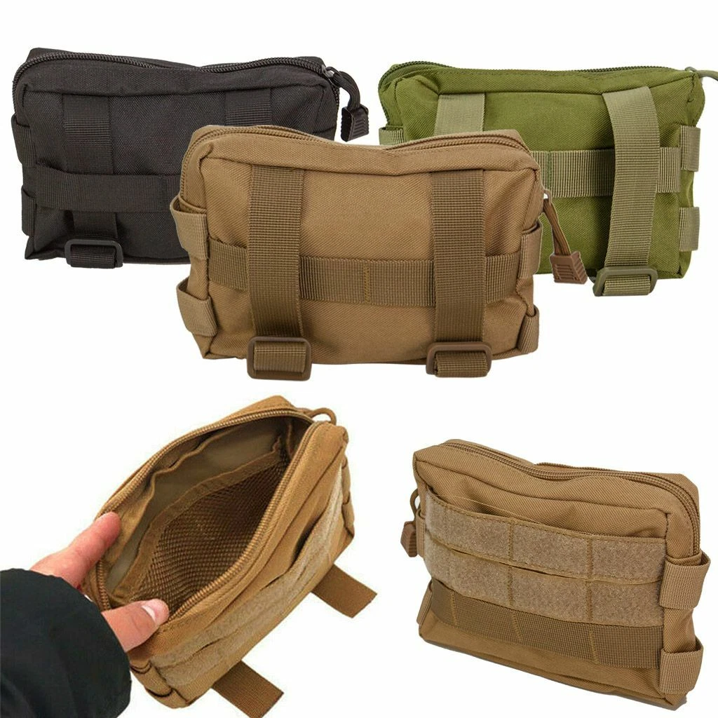 Bolsa Táctica Molle Para Revista - Triple Compartimento, Color Verde Militar, Para Cinturón O Chaleco