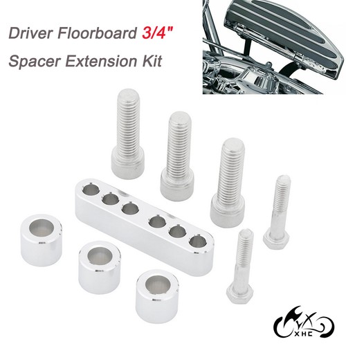 Chrome Driver Floorboard 3/4" 0.75"Extension Spacer Kit For Harley