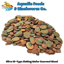 Ultra Sinking Wafer 10-Type Gourmet Blend. Shrimp, Snails, Plecos GB-161