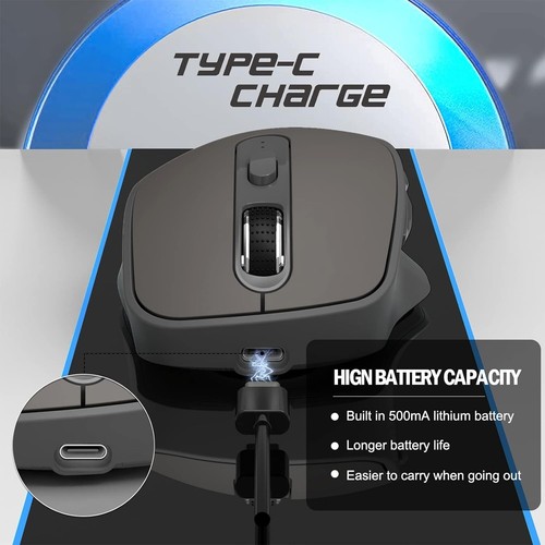 X7 2.4G Wireless Mouse, Dual Mode Office Mice with Battery Indicator, 5 DPI - Picture 5 of 9