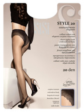 Sisi Style 20 Collant Velato Corpino Ricamato Sensuale Elegante Cerimonie Feste