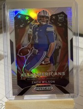 2021 PRIZM DRAFT PICKS ZACH WILSON ALL AMERICAN ROOKIE SILVER PRIZM #182 JETS RC