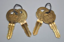 Lot of 4 DUO High Security Lock Keys  - With B9000 Code