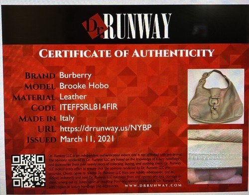 BURBERRY Prorsum Hillgate Leather Hobo Bag Buckle Signed Logo Purse Tote Brooke - Picture 12 of 14