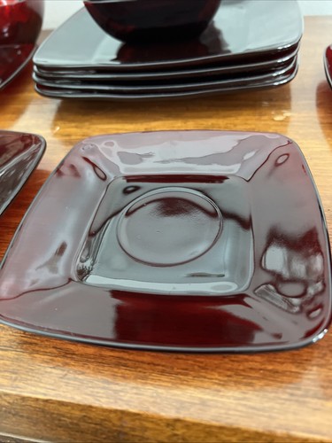 1950S Anchor Hocking Royal Ruby Glass Mid-Century Charm - Picture 6 of 19
