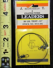 SCOTCHLINE JEROS TACKLE COATED WIRE LEADERS 20LB TEST 12 INCH