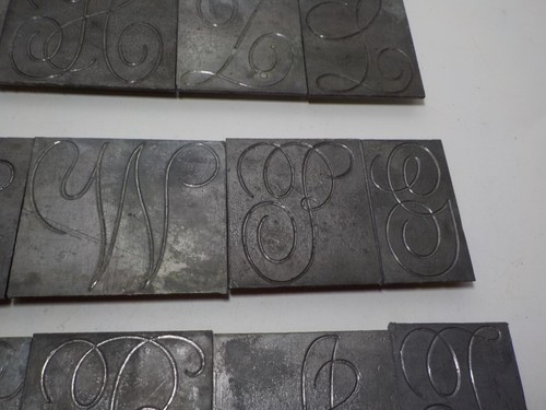 FONT LETTER MONOGRAM SCRIPT NUMBER LETTER PLATES  FOR ENGRAVER ENGRAVING #3 - Picture 7 of 12