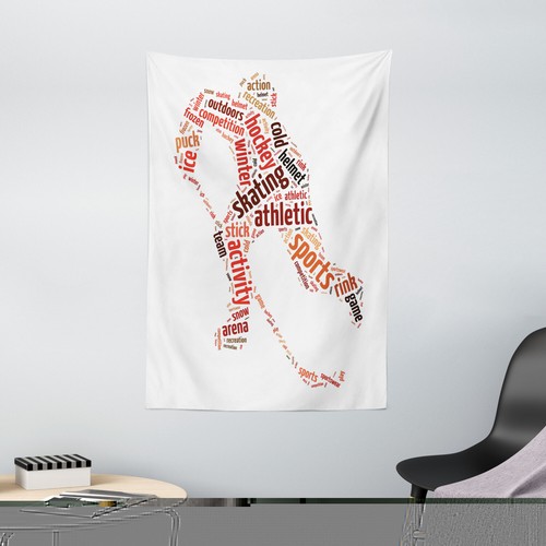 Ice Hockey Tapestry Professional Skater Print Wall Hanging Decor eBay
