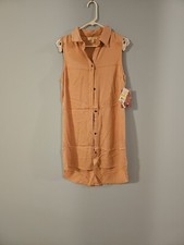 Womens Medium Summer Rose Colored Sleeveless Dress