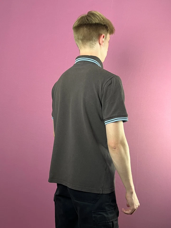 Fred Perry Vintage Men's Twin Tipped Polo Shirt - XS Gray Cotton Casual - Image 4 of 4