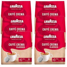 6x 18 Kaffee Pads Lavazza Crema Classico Stärke: 7/10 rundes & intensives Aroma
