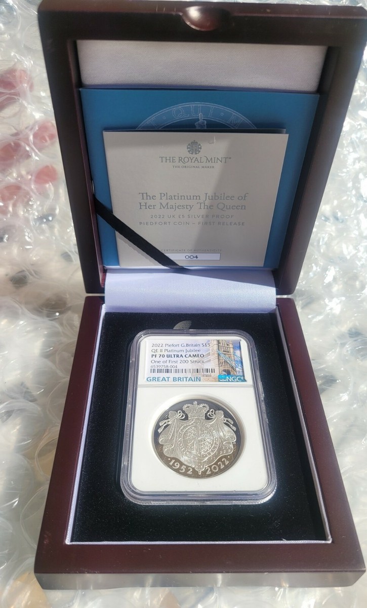 2022 NGC PF70 Piedfort Great Britain UK QE II Platinum Jubilee