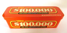 Nestle's $100,000 Candy Bar Metal Tin Canister Chocolate
