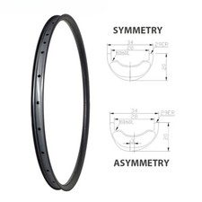 Anillo cubierta tubeless llanta de carbono para bicicleta de montaña 29er 34/28 mm ancho 20 mm profundidad