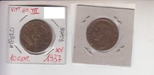 Vittorio Emanuele III, 10 cent. 1937 XV (Impero - Rame)