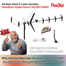 2025 HD Digital Outdoor TV Antenna Directional VHF UHF Best Signal OTA HDTV