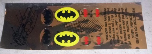 Vintage Classic BATMOBILE 1978 AVON Container With Box and Decals Unused ! - Picture 7 of 7